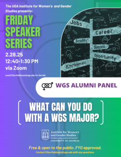 WGS alumni panel flyer